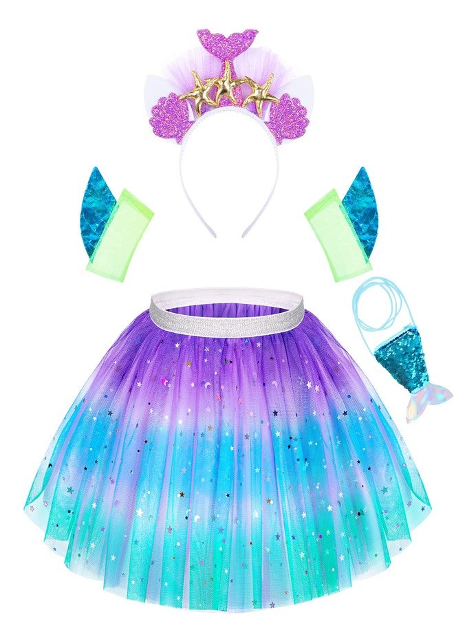 STOPKLAS Little Girls Dress Up Costume Set, Fairy and Mermaid Princess Dress Up Clothes Pretend Play Costume for Toddler Girl 3 4 5 6 - Image 4